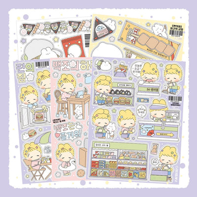 [LT133] Lita Planet 'Convenience Store' Sticker Pack (Pack/Singles) - Lita Planet_LT133 - Pack_korean_sticker_stationery