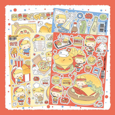 [LT141] NEW Lita Planet 'Fast Food' Sticker Pack (Pack/Singles) - Lita Planet_LT141 - Pack_korean_sticker_stationery