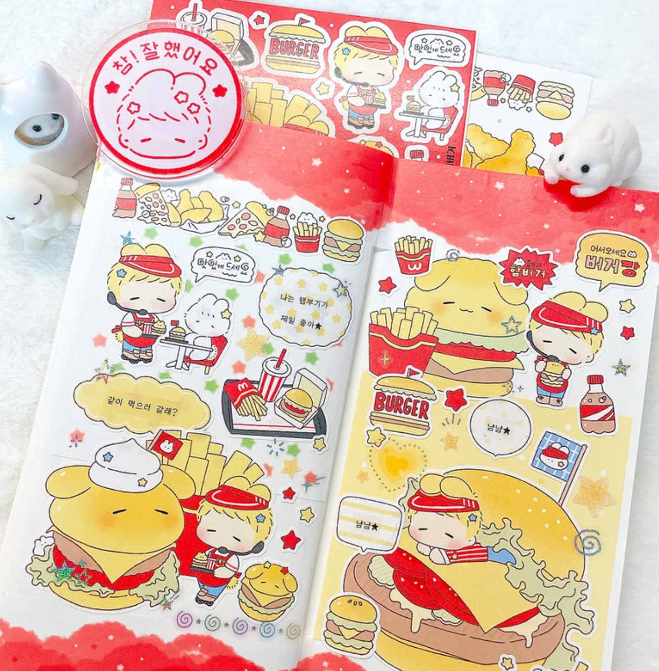 [LT141] NEW Lita Planet 'Fast Food' Sticker Pack (Pack/Singles) - Lita Planet_LT141S5 - Deco Sticker_korean_sticker_stationery