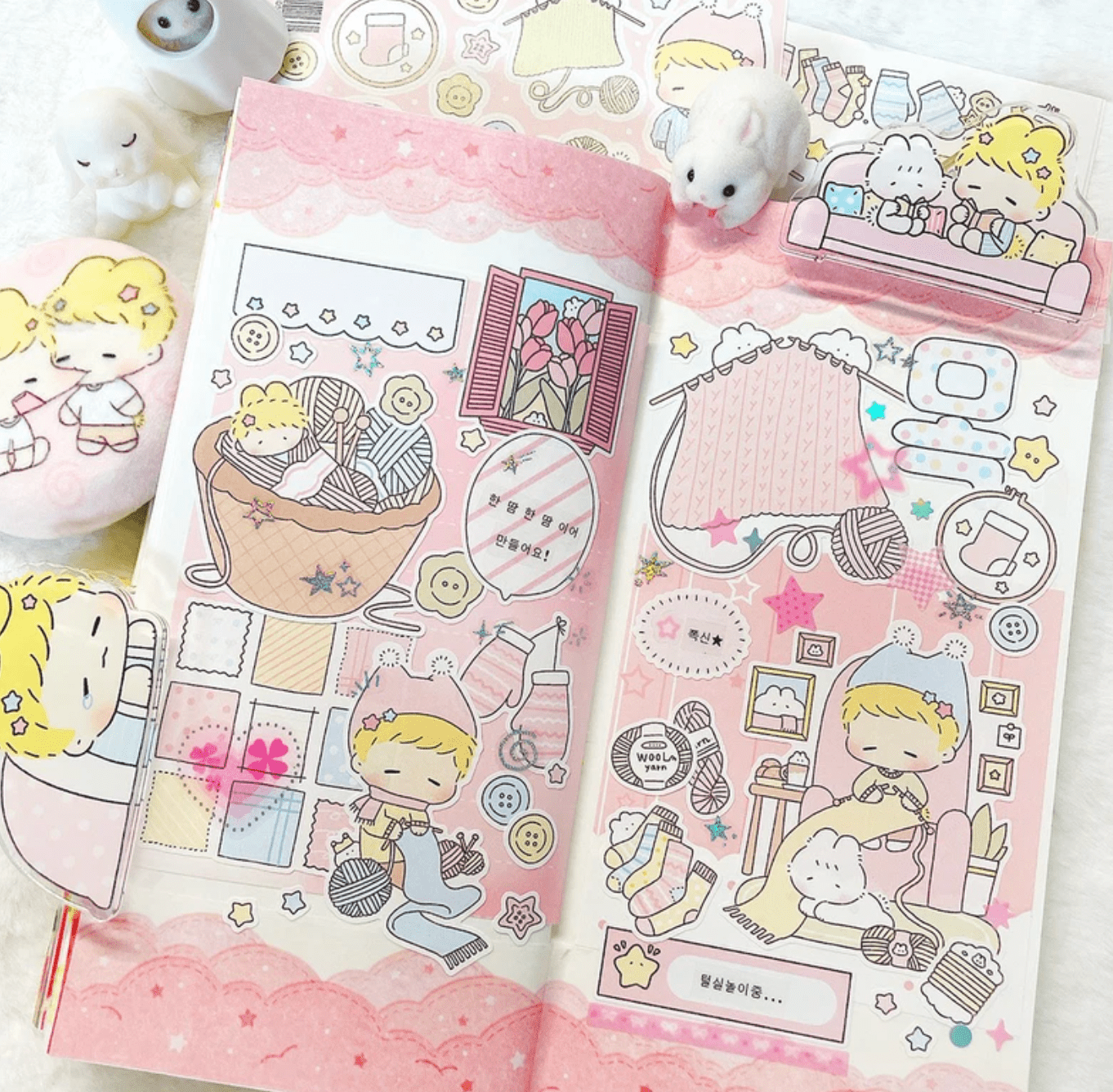 [LT142] NEW Lita Planet 'Fluffy Fluffy' Sticker Pack (Pack/Singles) - Lita Planet_LT142S5 - Deco Sticker_korean_sticker_stationery