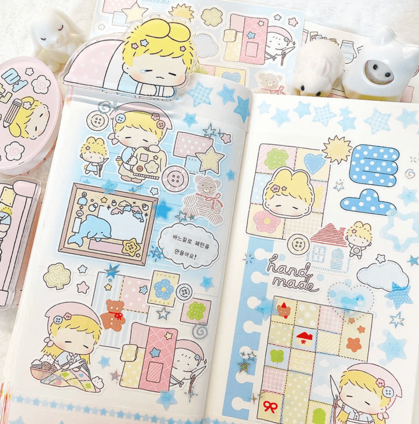 [LT142] NEW Lita Planet 'Fluffy Fluffy' Sticker Pack (Pack/Singles) - Lita Planet_LT142S5 - Deco Sticker_korean_sticker_stationery