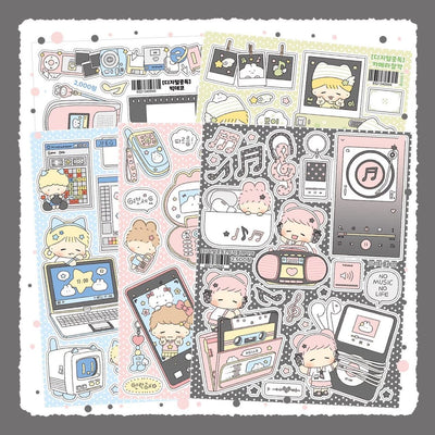 [LT143] NEW Lita Planet 'Digital Addiction' Sticker Pack (Pack/Singles) - Lita Planet_LT143 - Pack_korean_sticker_stationery