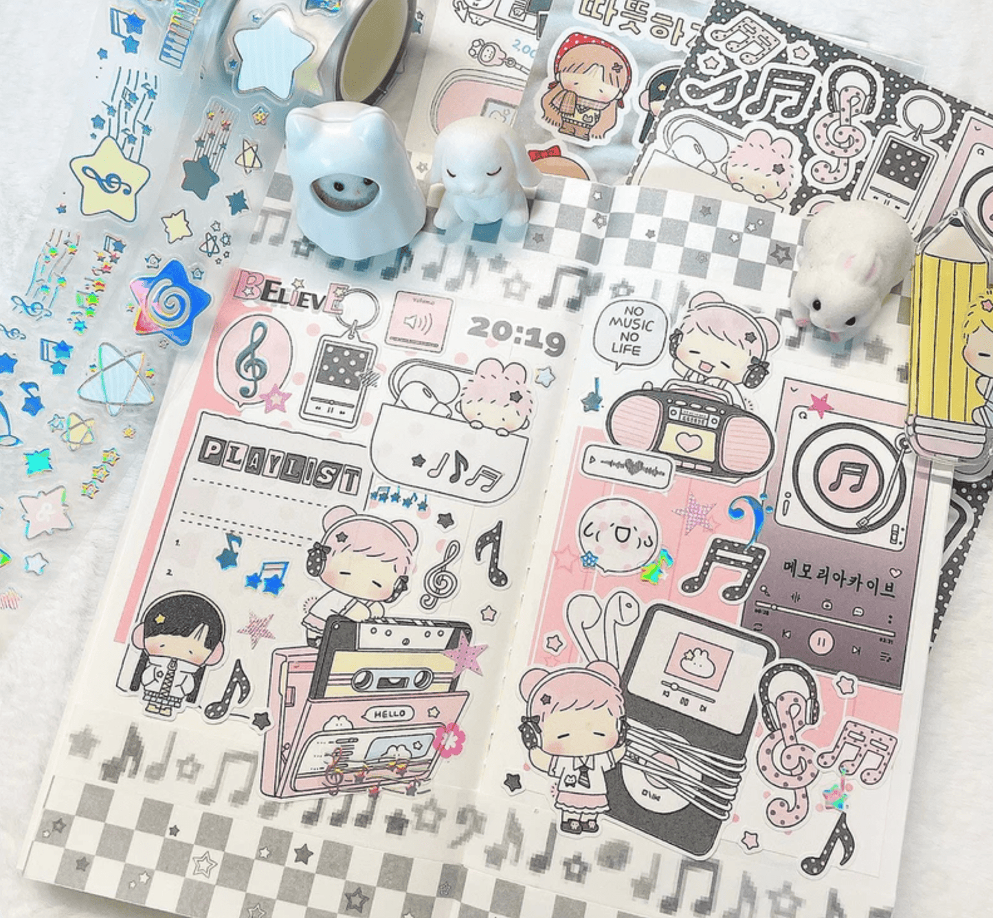 [LT143] NEW Lita Planet 'Digital Addiction' Sticker Pack (Pack/Singles) - Lita Planet_LT143S5 - Deco Sticker_korean_sticker_stationery