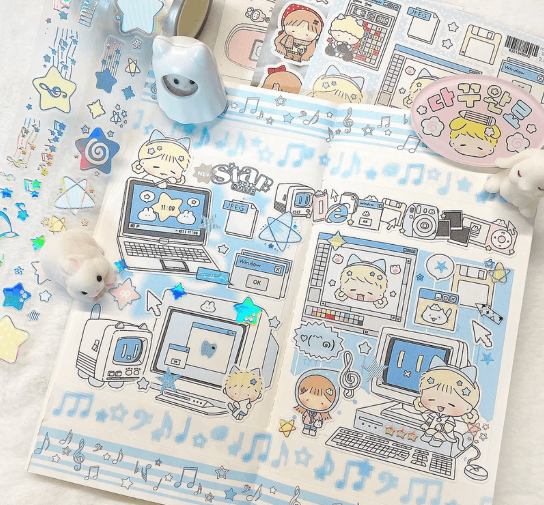 [LT143] NEW Lita Planet 'Digital Addiction' Sticker Pack (Pack/Singles) - Lita Planet_LT143S5 - Deco Sticker_korean_sticker_stationery
