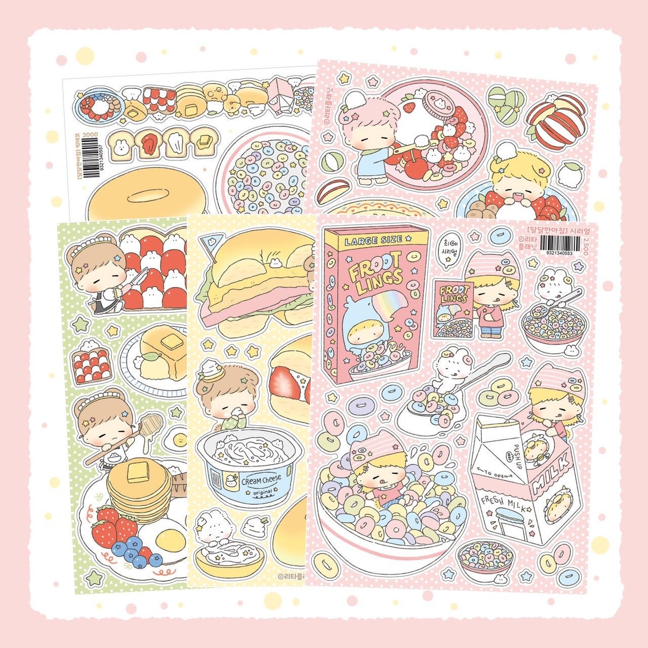 [LT147] Lita Planet 'Sweet Breakfast' Sticker Pack (Pack/Singles) - Lita Planet_LT147 - Pack_korean_sticker_stationery