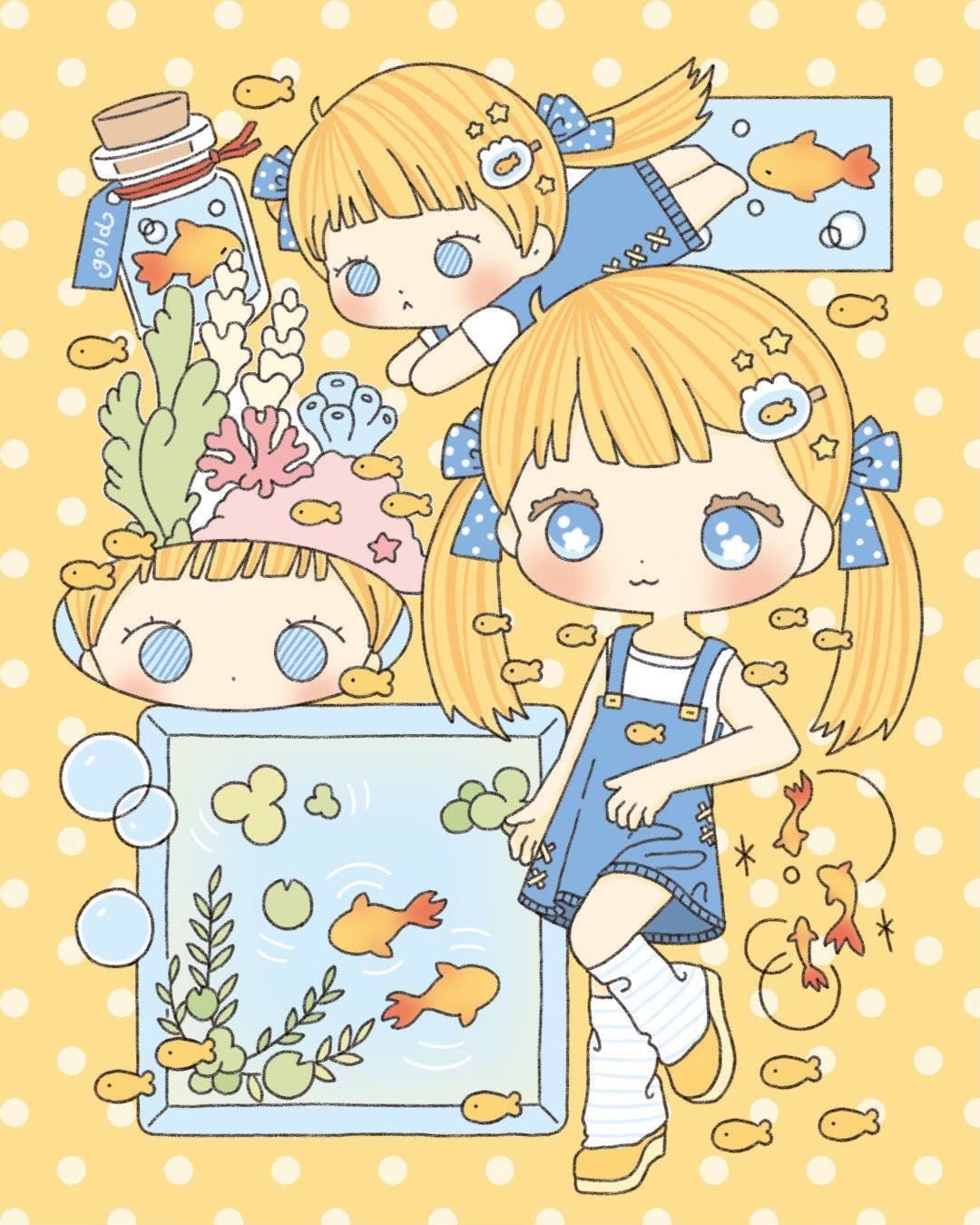 [LT161] NEW Lita Planet Girl Sticker Sheet (options) -Lita Planet_LT161S2 - Swim Girl_korean_sticker_stationery