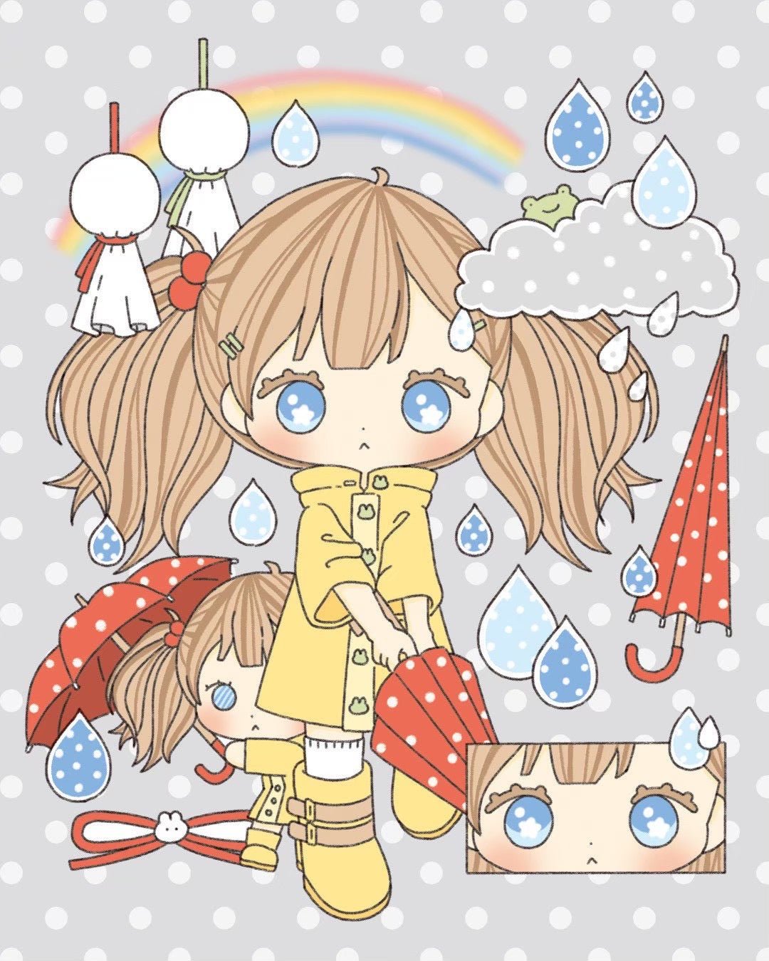 [LT161] NEW Lita Planet Girl Sticker Sheet (options) -Lita Planet_LT161S3 - Goldfish Girl_korean_sticker_stationery