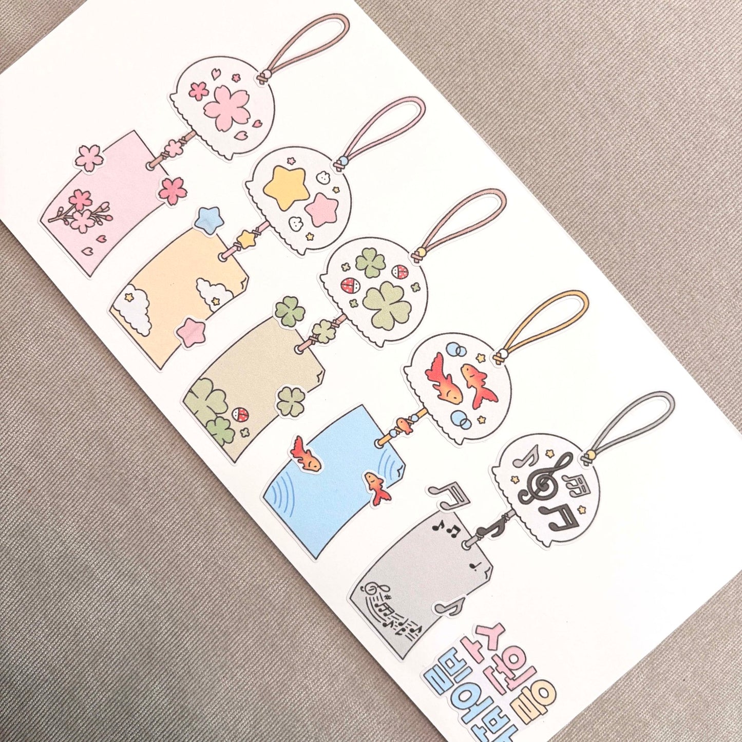 [LT164] NEW Lita Planet 'Windchime' Kisscut Masking Tape 4cm x 5m -Lita Planet__korean_sticker_stationery