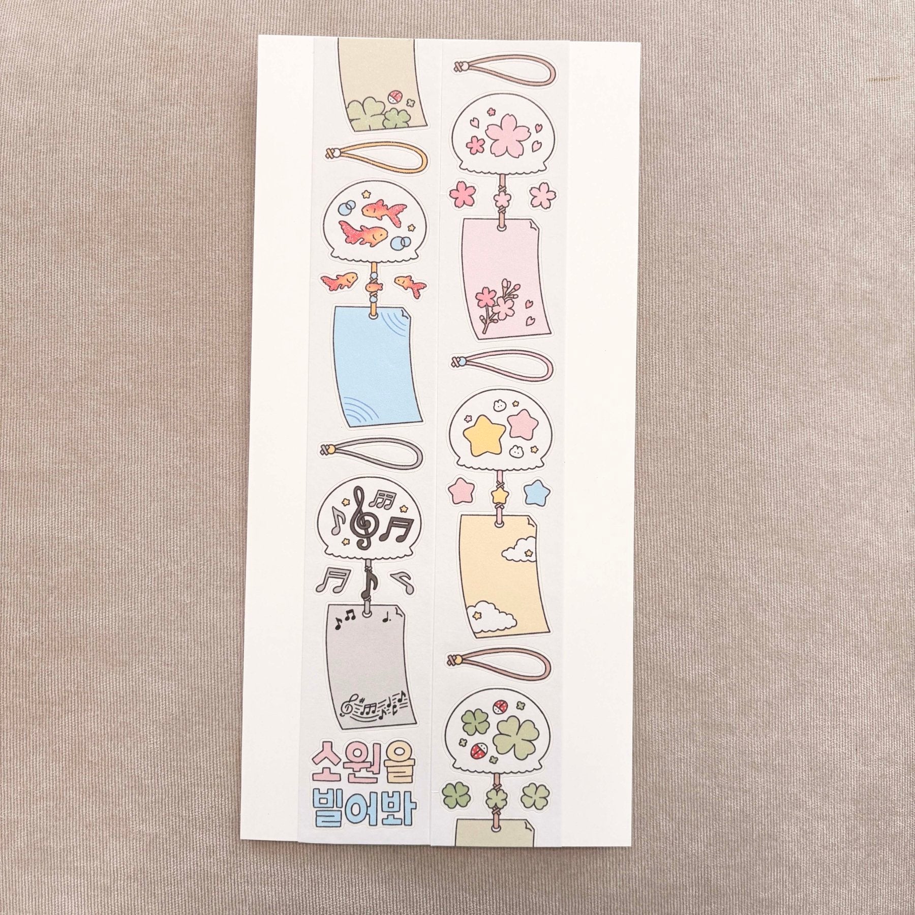 [LT164] NEW Lita Planet 'Windchime' Kisscut Masking Tape 4cm x 5m -Lita Planet__korean_sticker_stationery
