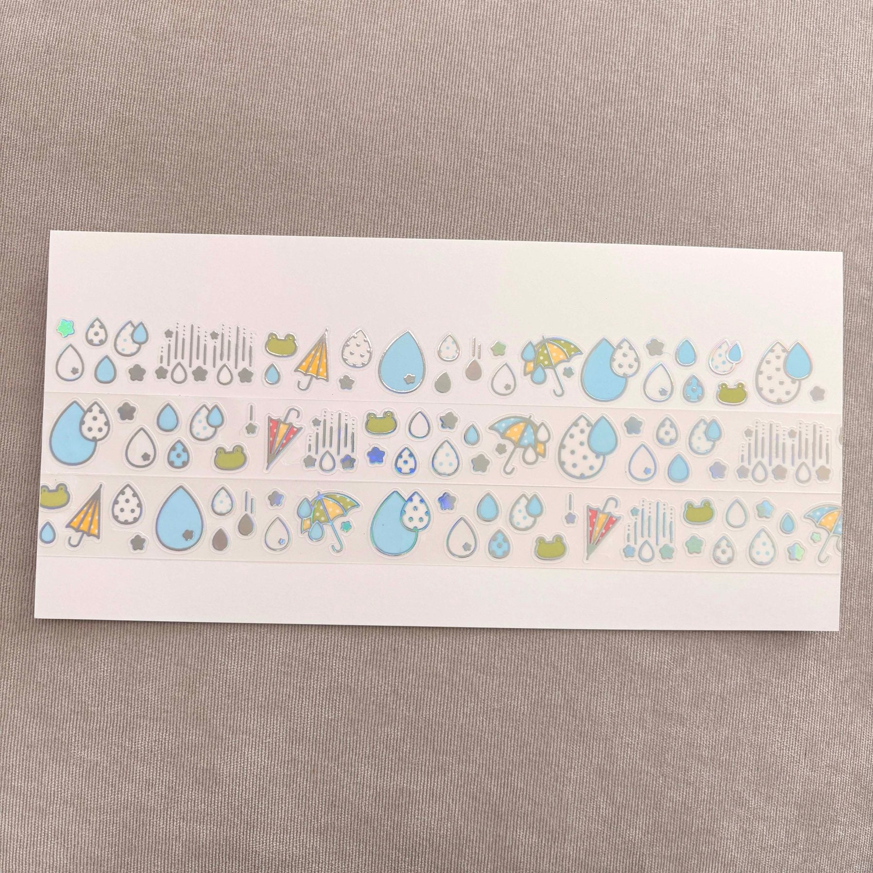 [LT166] NEW Lita Planet 'Raindrop' Kisscut Masking Tape 2.5cm x 5m -Lita Planet__korean_sticker_stationery