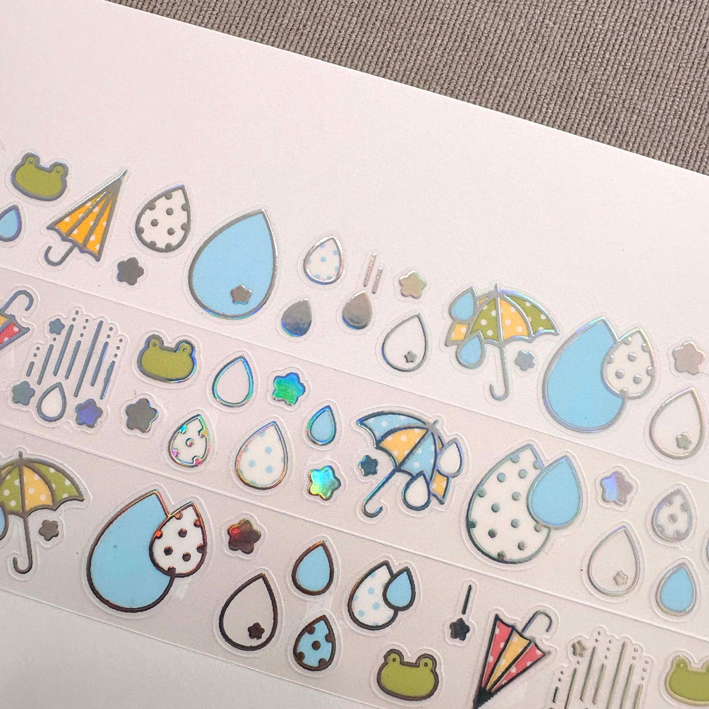 [LT166] NEW Lita Planet 'Raindrop' Kisscut Masking Tape 2.5cm x 5m -Lita Planet__korean_sticker_stationery
