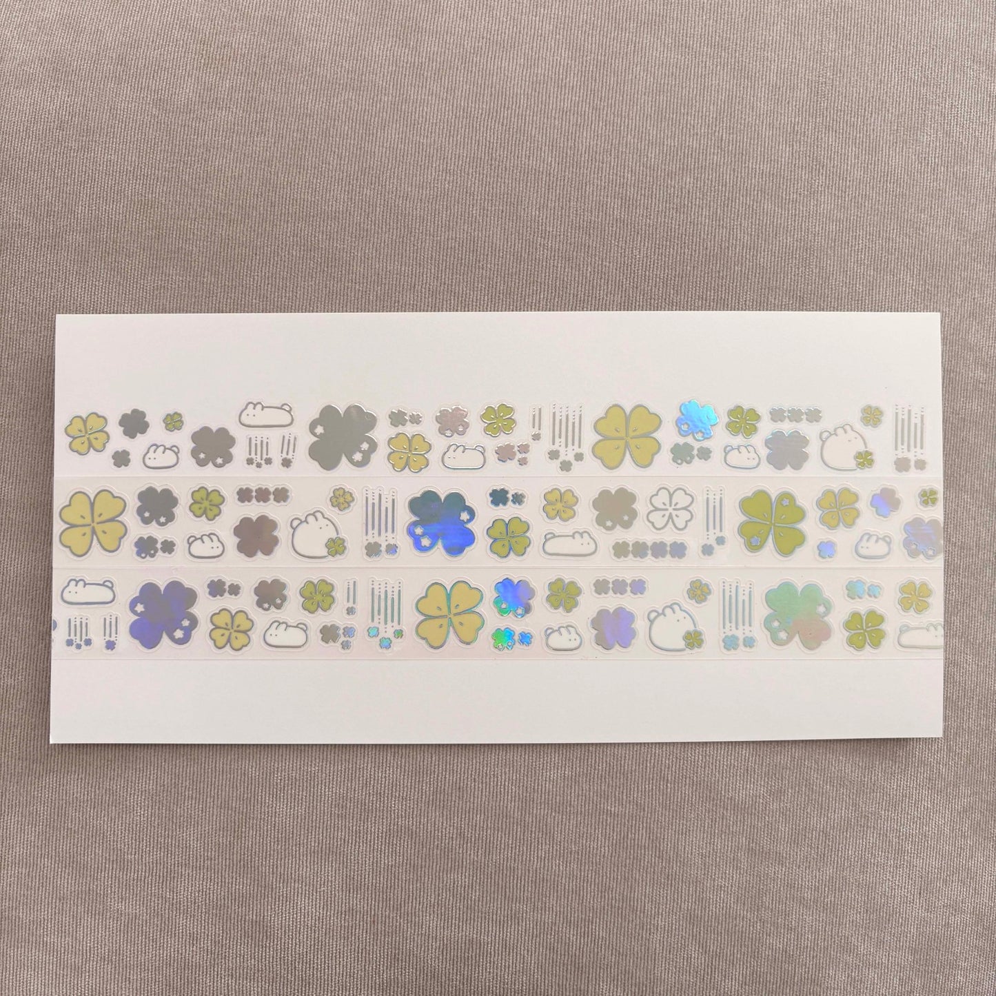[LT167] NEW Lita Planet 'Clover and Bunny' Kisscut Masking Tape 2.5cm x 5m -Lita Planet__korean_sticker_stationery