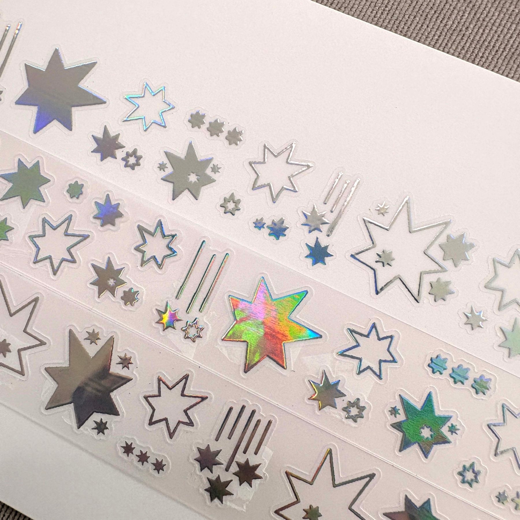 [LT168] NEW Lita Planet 'Spiky Star' Kisscut Masking Tape 2.5cm x 5m -Lita Planet__korean_sticker_stationery