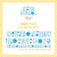 [LT168] NEW Lita Planet 'Spiky Star' Kisscut Masking Tape 2.5cm x 5m -Lita Planet__korean_sticker_stationery