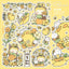 [LT30] Lita Planet New Year Flower Sticker Pack (Singles Only) - Lita Planet_LT30S3 - Moon Viewing (Yellow)_korean_sticker_stationery