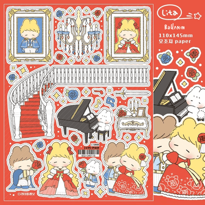 [LT48] Lita Planet Romance Fantasy Sticker Pack - Lita Planet_LT48S1 - Ballroom_korean_sticker_stationery
