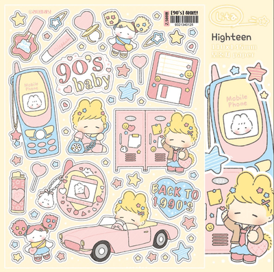 [LT58] Lita Planet 90's Sticker Pack (Packs/Singles) - Lita Planet_LT58S1 - Highteen_korean_sticker_stationery