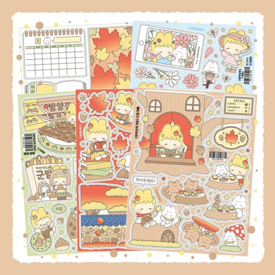 [LT66] Lita Planet Colorful Autumn Sticker Pack (Packs/Singles) - Lita Planet_LT66 - Pack_korean_sticker_stationery