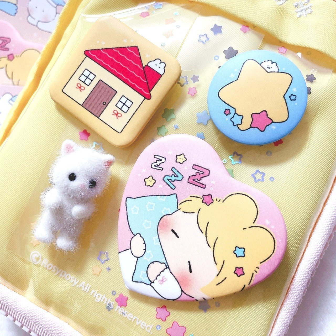 [LT70] Lita Planet Stay at Home Pin Button Set - Lita Planet__korean_sticker_stationery