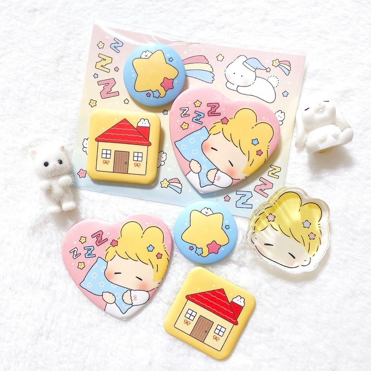 [LT70] Lita Planet Stay at Home Pin Button Set - Lita Planet__korean_sticker_stationery
