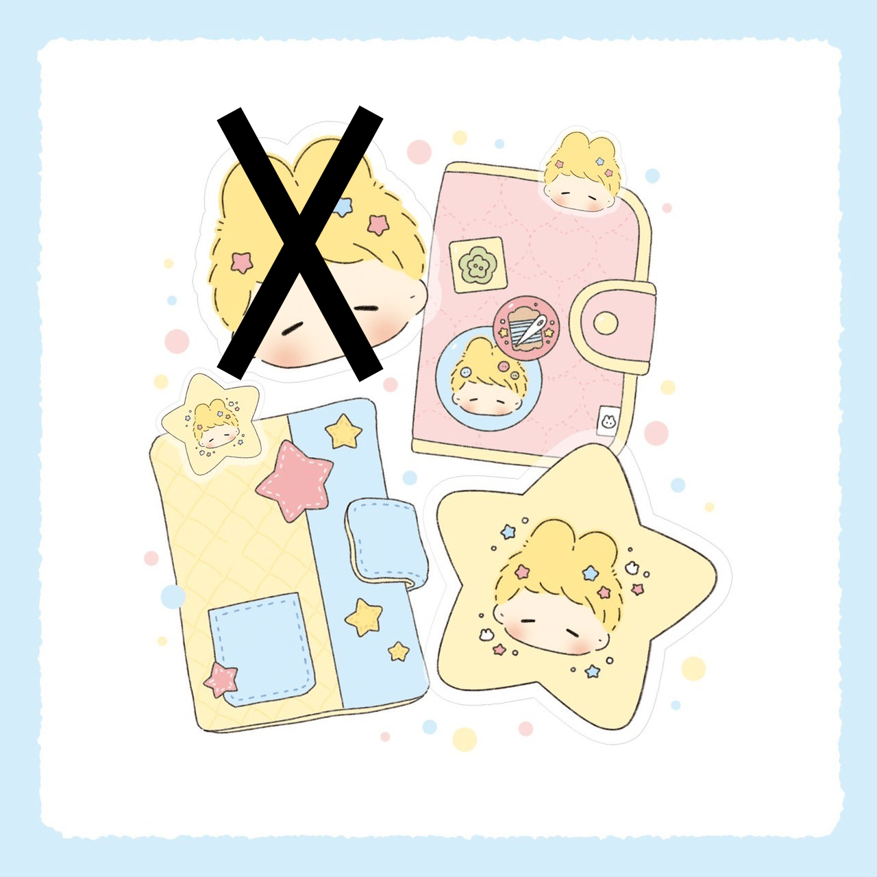 [LT80] Lita Planet Star Acrylic Clip - Lita Planet__korean_sticker_stationery