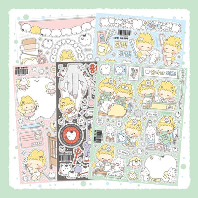 [LT85] Lita Planet Teeth Sticker Pack (Single/Pack) - Lita Planet_LT85 - Pack_korean_sticker_stationery