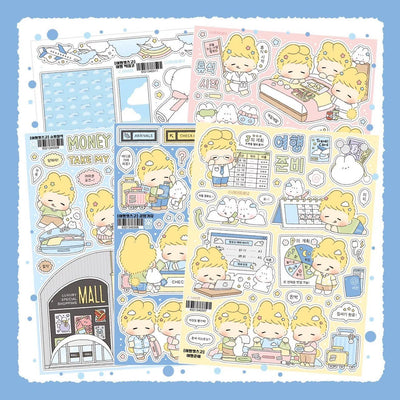 [LT97] Lita Planet Travel! Let's Go! Sticker Pack (Pack/Singles) - Lita Planet_LT97 - Pack_korean_sticker_stationery