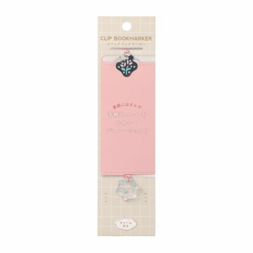 [MARK'S] Bookmarker (options) - Mark's_B6 - Pink Flower_korean_sticker_stationery