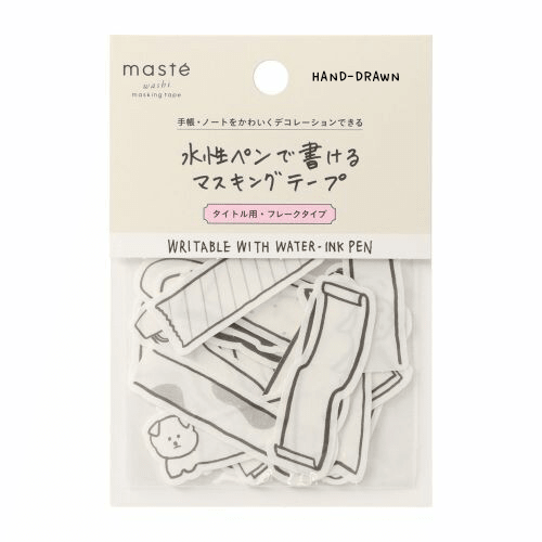 [maste] Washi Flakes Pack (options) - Mark's_Hand - drawn_korean_sticker_stationery