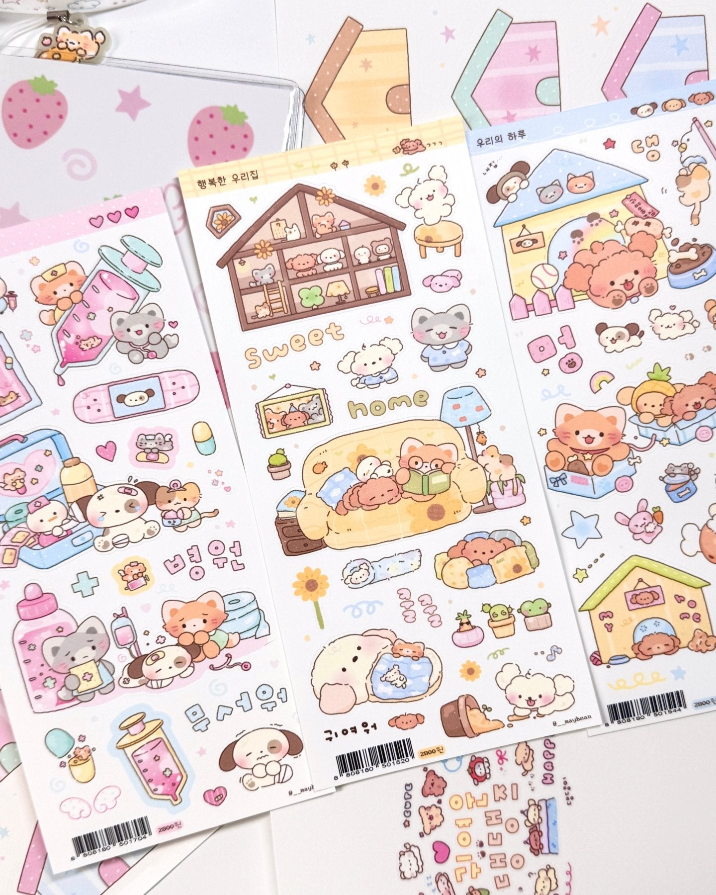 [MB04] Maybean 'You & I Story ' Sticker Sheet Pack (Single/Pack) - Maybean_MB04S3 - Hospital is Scary_korean_sticker_stationery