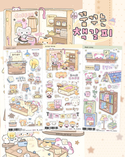[MB06] Maybean 'Dreaming Bookmark' Sticker Sheet Pack (Single/Pack) - Maybean_MB06 - Pack_korean_sticker_stationery