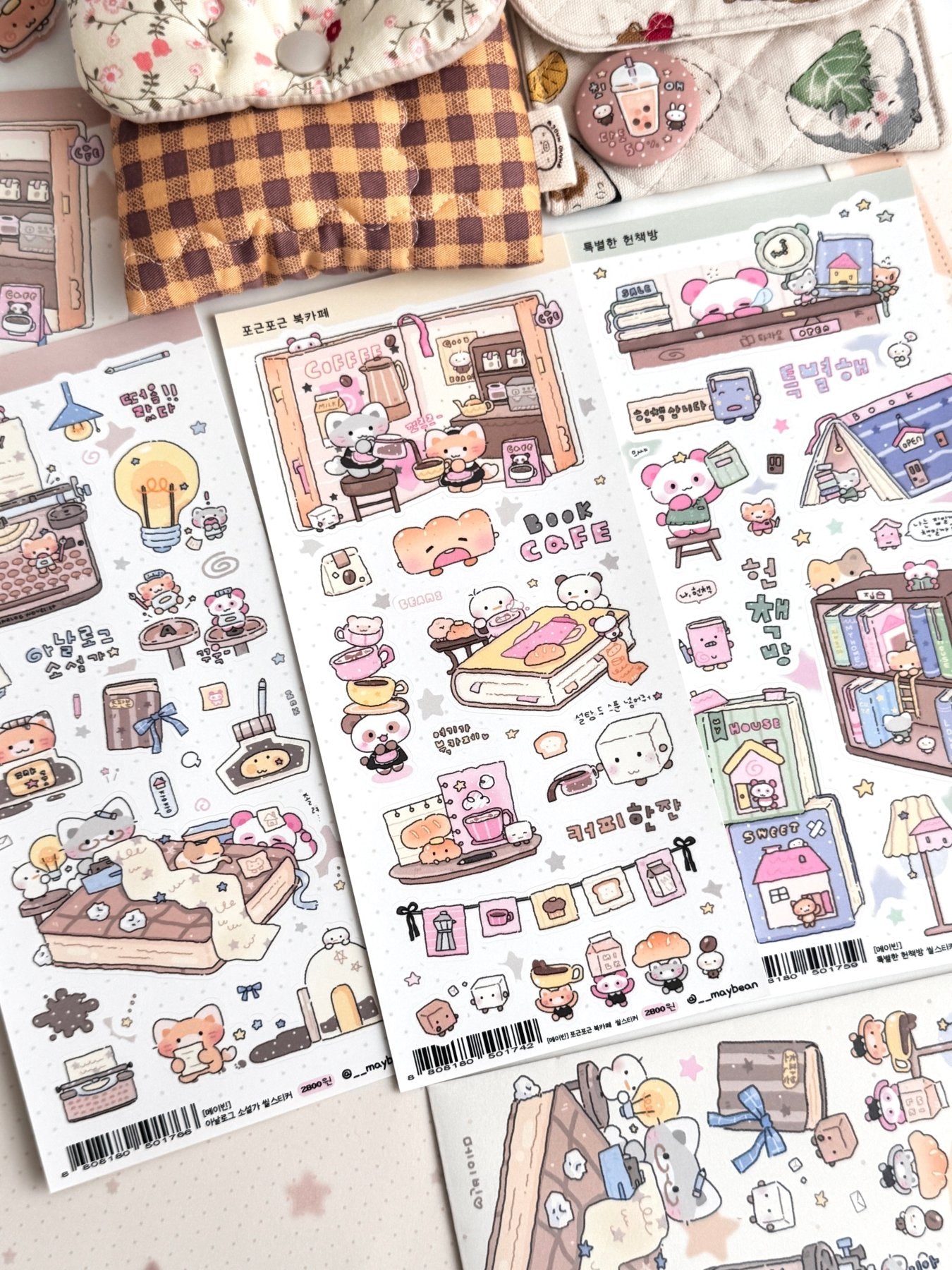 [MB06] Maybean 'Dreaming Bookmark' Sticker Sheet Pack (Single/Pack) - Maybean_MB06 - Pack_korean_sticker_stationery