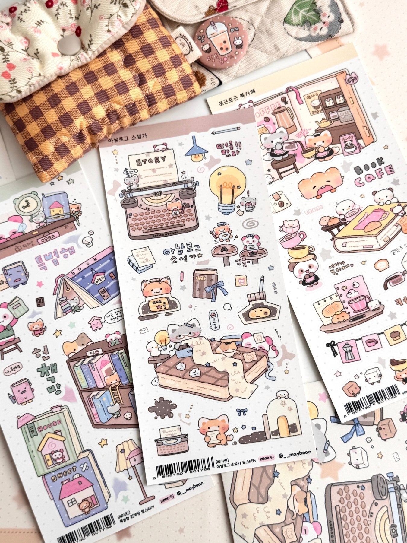 [MB06] Maybean 'Dreaming Bookmark' Sticker Sheet Pack (Single/Pack) - Maybean_MB06S2 - Analogue Writer_korean_sticker_stationery