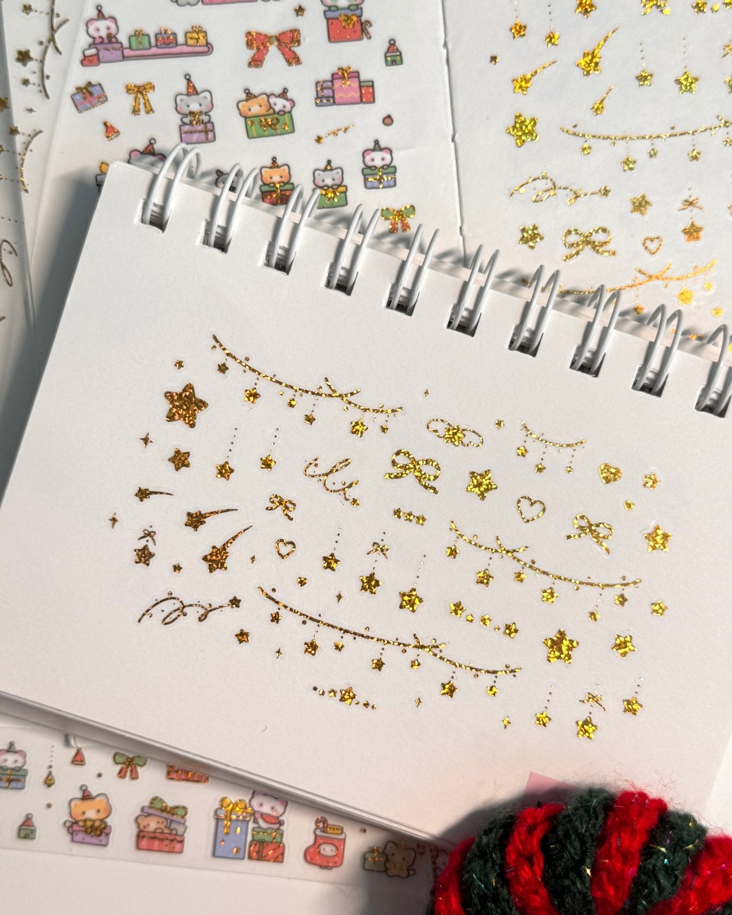 [MB23] Maybean 'Gold Foil Christmas' Kisscut Masking Tapes (options) - Maybean_MB23S2 - Gold Foil Objects_korean_sticker_stationery