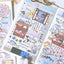 [MB24] NEW Maybean 'Making a Record of Today' Sticker Sheet Pack (Single/Pack) - Maybean_MB24S3 - Cozy Dream Diary (Blue)_korean_sticker_stationery