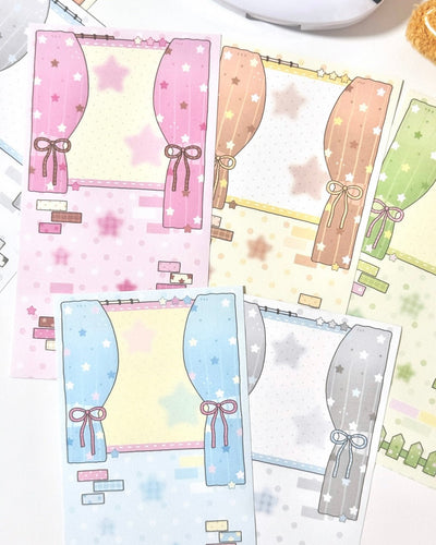 [MB27] NEW Maybean 'Curtain Memo' Sticker Set - Maybean__korean_sticker_stationery