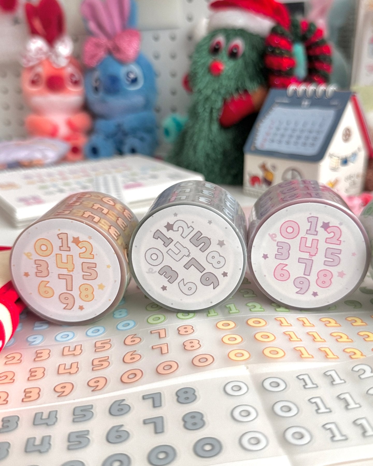 [MB28] NEW Maybean 'Maybean Font Numbers' Kisscut Masking Tape Set - Maybean__korean_sticker_stationery