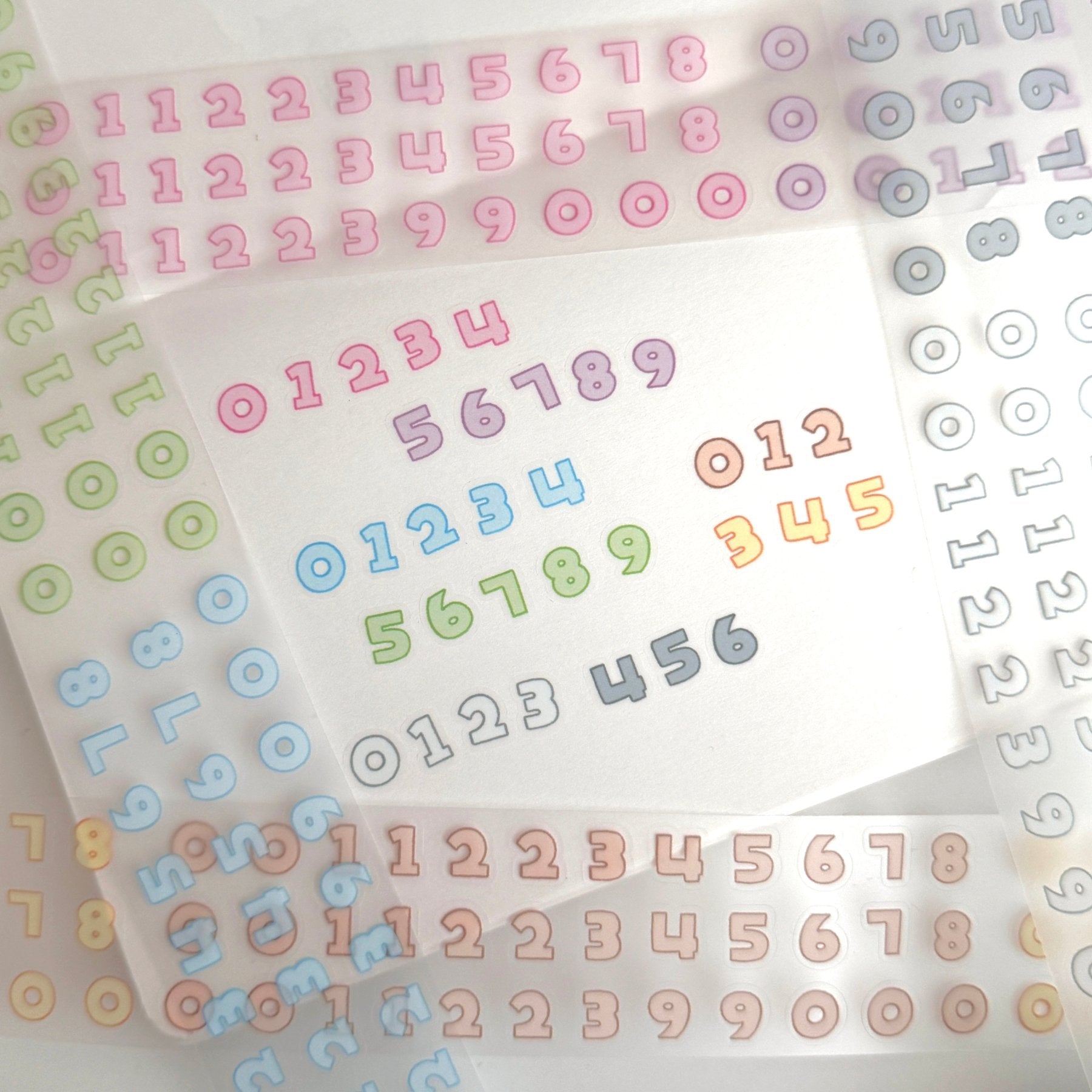 [MB28] NEW Maybean 'Maybean Font Numbers' Kisscut Masking Tape Set - Maybean__korean_sticker_stationery