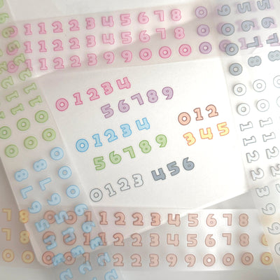 [MB28] NEW Maybean 'Maybean Font Numbers' Kisscut Masking Tape Set - Maybean__korean_sticker_stationery