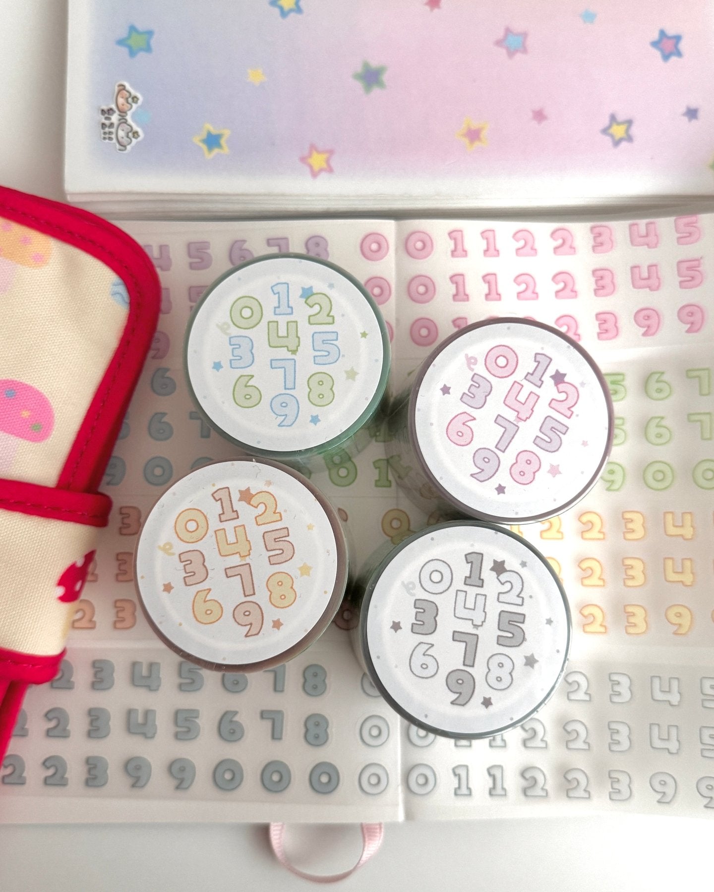 [MB28] NEW Maybean 'Maybean Font Numbers' Kisscut Masking Tape Set - Maybean__korean_sticker_stationery