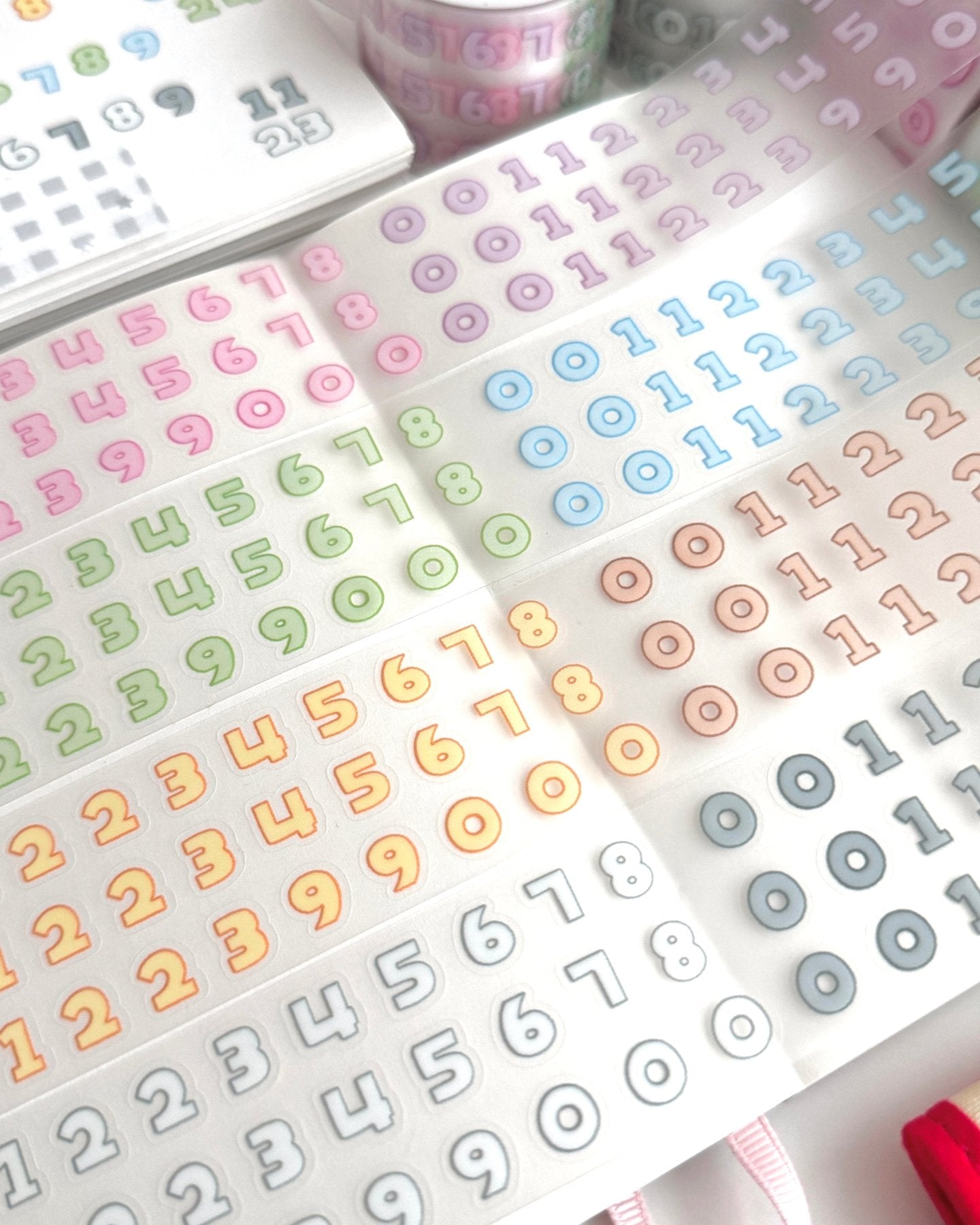 [MB28] NEW Maybean 'Maybean Font Numbers' Kisscut Masking Tape Set - Maybean__korean_sticker_stationery