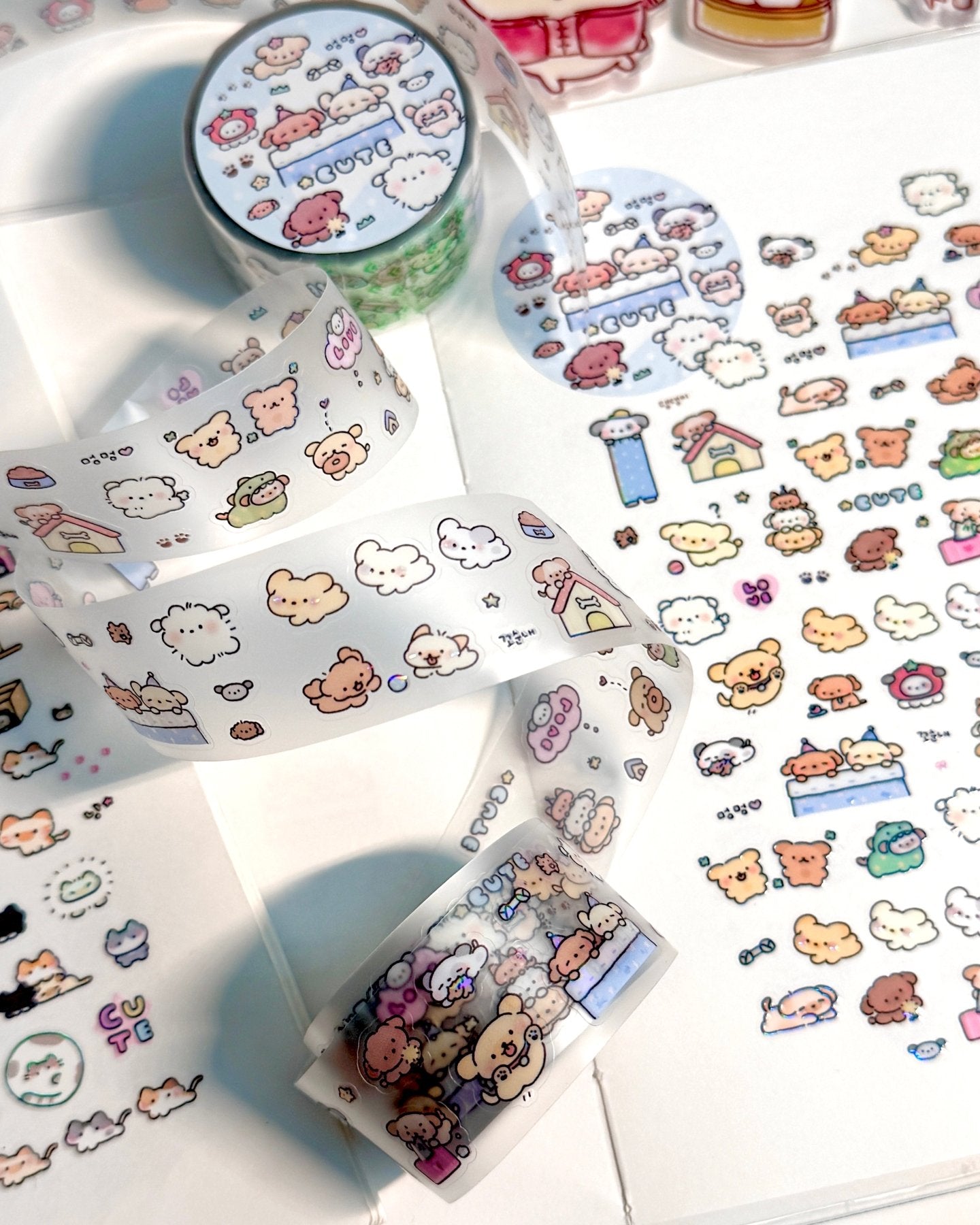 [MB29] NEW Maybean Kisscut Masking Tapes (options) - Maybean_MB29S3 - Dogs_korean_sticker_stationery