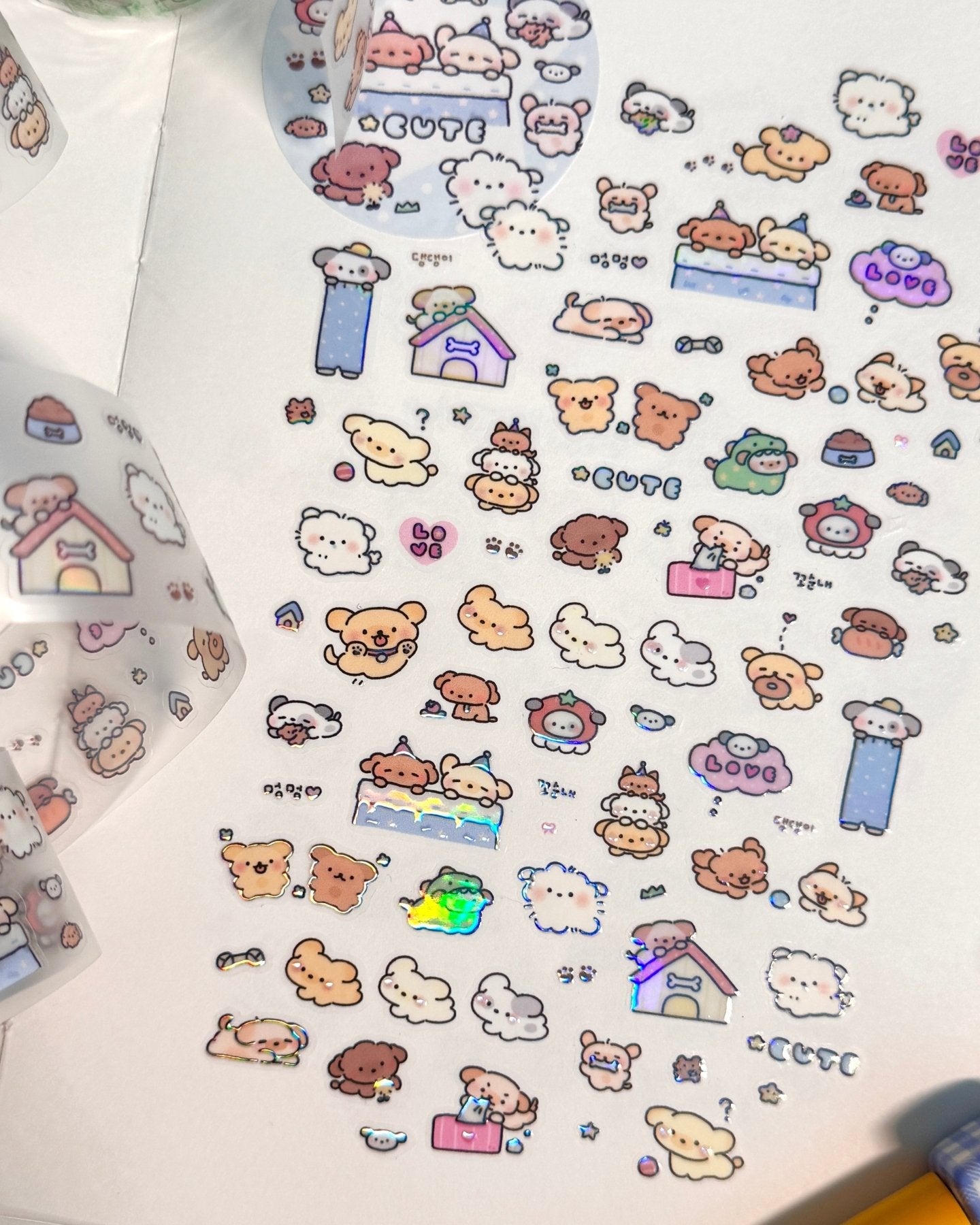 [MB29] NEW Maybean Kisscut Masking Tapes (options) - Maybean_MB29S3 - Dogs_korean_sticker_stationery