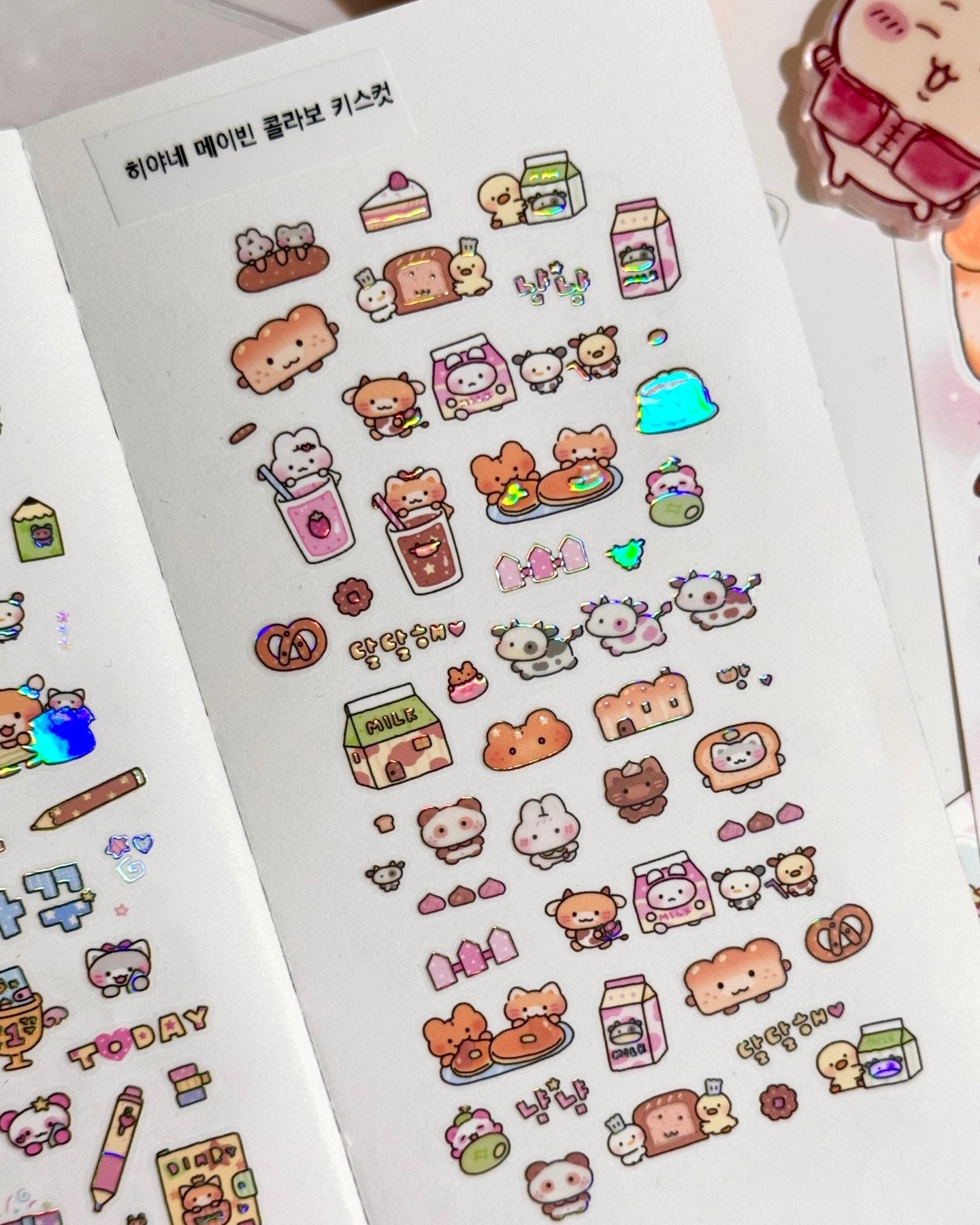 [MB30] NEW Maybean x Heeyane Collaboration Sticker Pack & Tape Set (options) - Maybean_MB30S2 - Kisscut Set_korean_sticker_stationery