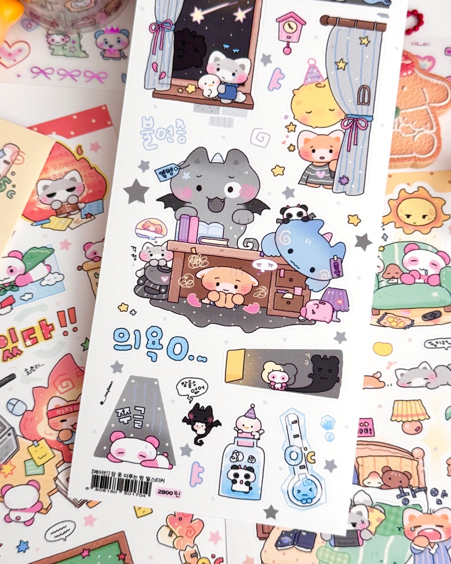 [MB32] NEW Maybean 'Today's Temperature' Sticker Sheet Pack (Single/Pack) - Maybean_MB32S3 - I Can Do This! (Red)_korean_sticker_stationery