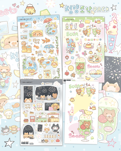 [MB33] NEW Maybean 'Refreshing Pieces' Sticker Pack (Singles/Pack) -Maybean_MB33 - Pack_korean_sticker_stationery