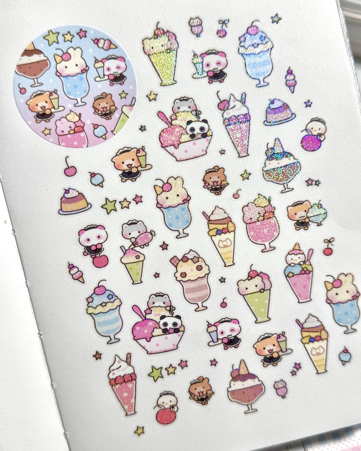 [MB35] NEW Maybean '3D Foil Kiss-Cut Masking Tape' (options) -Maybean_MB35S1 - Soda Parfait_korean_sticker_stationery
