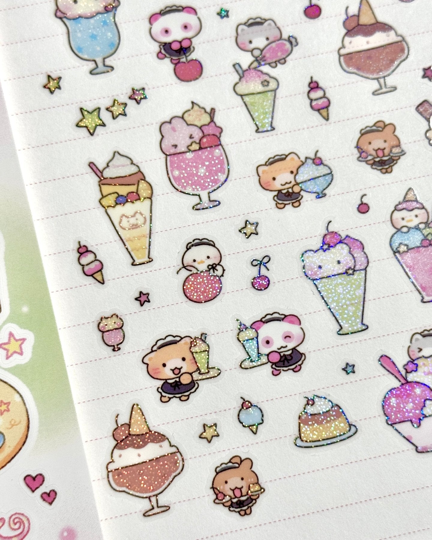 [MB35] NEW Maybean '3D Foil Kiss-Cut Masking Tape' (options) -Maybean_MB35S1 - Soda Parfait_korean_sticker_stationery