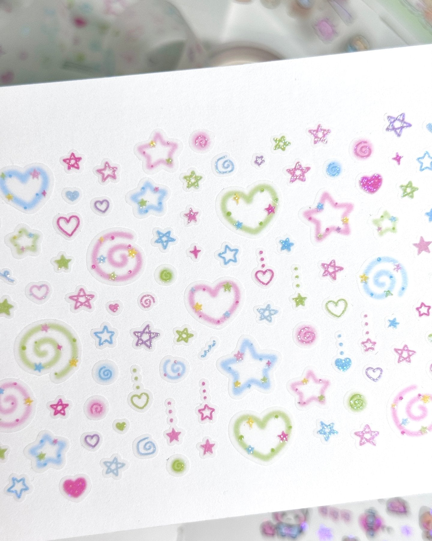 [MB36] NEW Maybean '3D Foil Kiss-Cut Masking Tape' (options) -Maybean_MB36S3 - Sparkling Sprinkles_korean_sticker_stationery