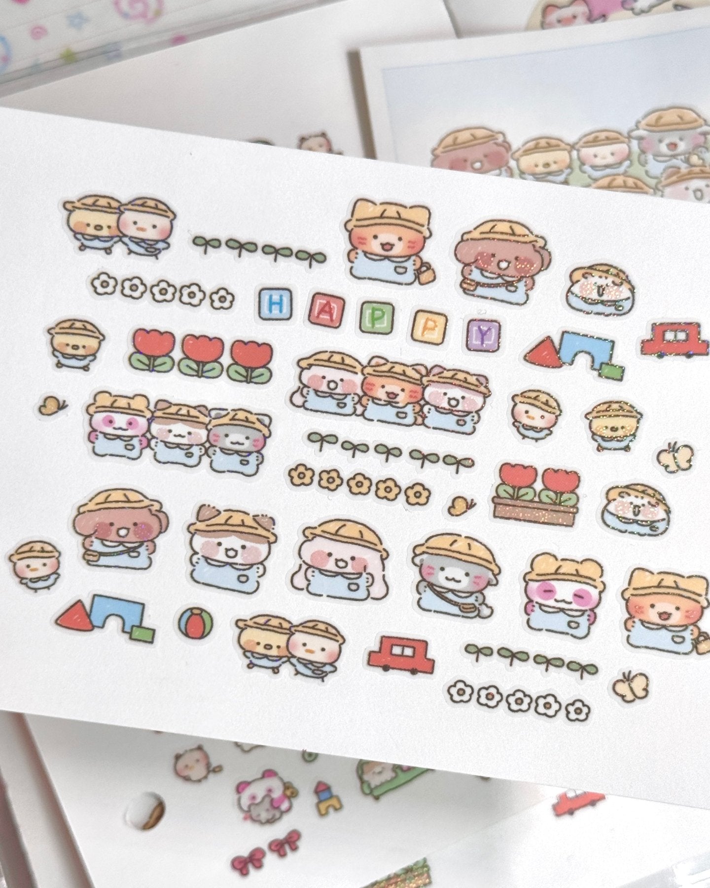 [MB37] NEW Maybean × NyungNyung Shop 🐥 'Sunshine Class' Collaboration Kiss-Cut Pack -Maybean__korean_sticker_stationery